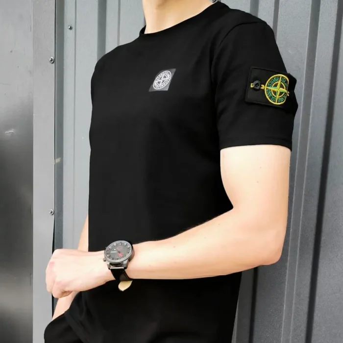 Чоловіча футболка Stone Island чорна M