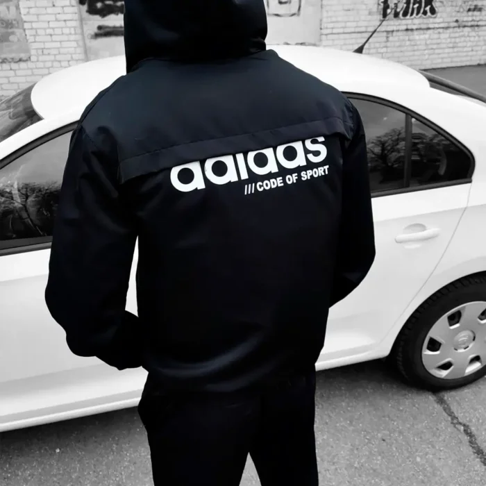 Чоловічий спортивний костюм Adidas чорний K