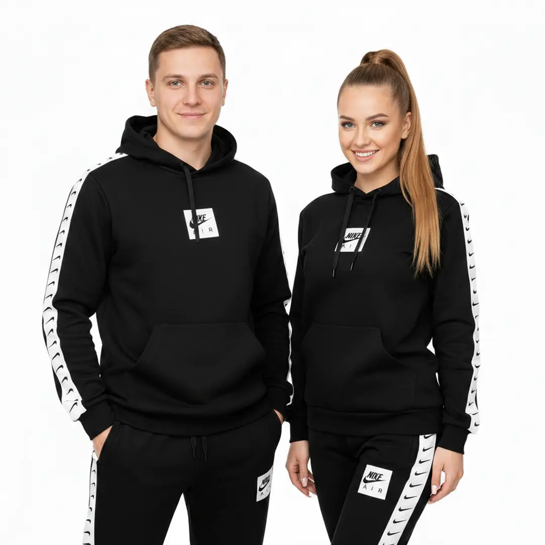 Спортивний костюм Nike лампас (чорний)