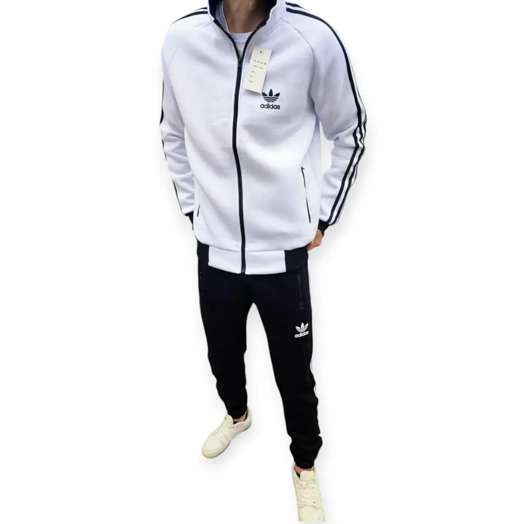 Утеплені спортивні костюми Зимовий спортивний костюм Adidas (білий) Орхідея Утеплені спортивні костюми Зимовий спортивний костюм Adidas (білий) Орхідея