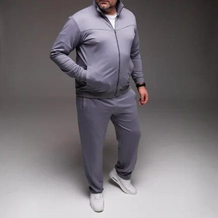 Спортивні костюми БАТАЛ Чоловічий спортивний костюм “Casual” великі розміри (сірий) Орхідея