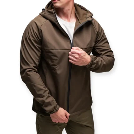 Чоловічі демісезонні куртки Чоловіча куртка Soft Shell на флісі (хакі) Орхідея