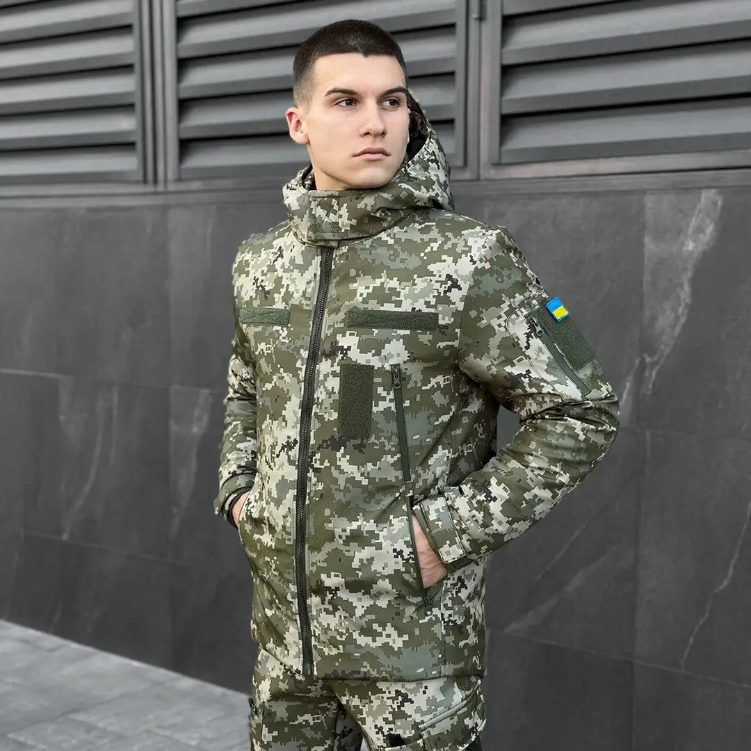 Чоловіча куртка Pobedov Winter Jacket Motive ЗИМА піксель