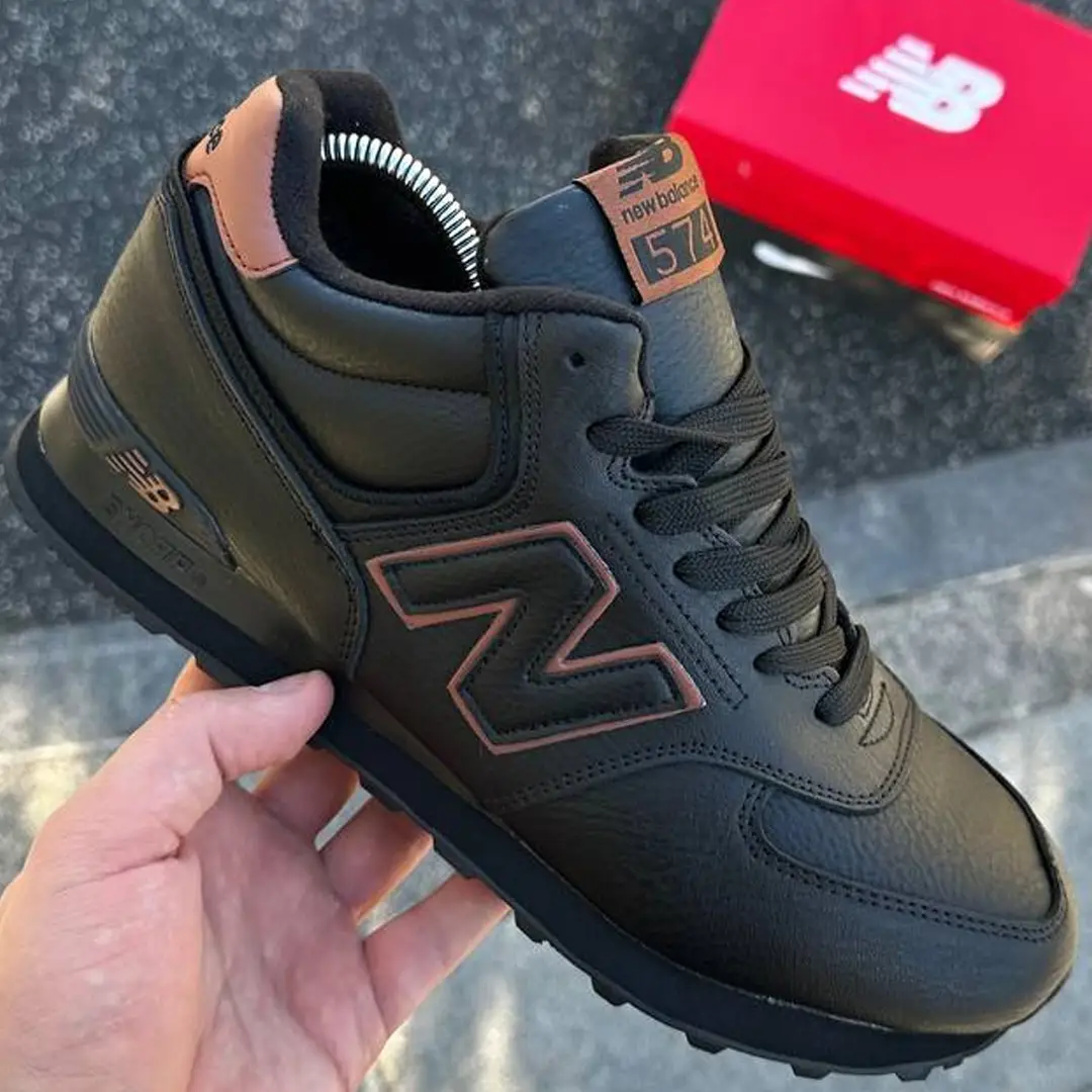 New Balance Mid чорні шкіра