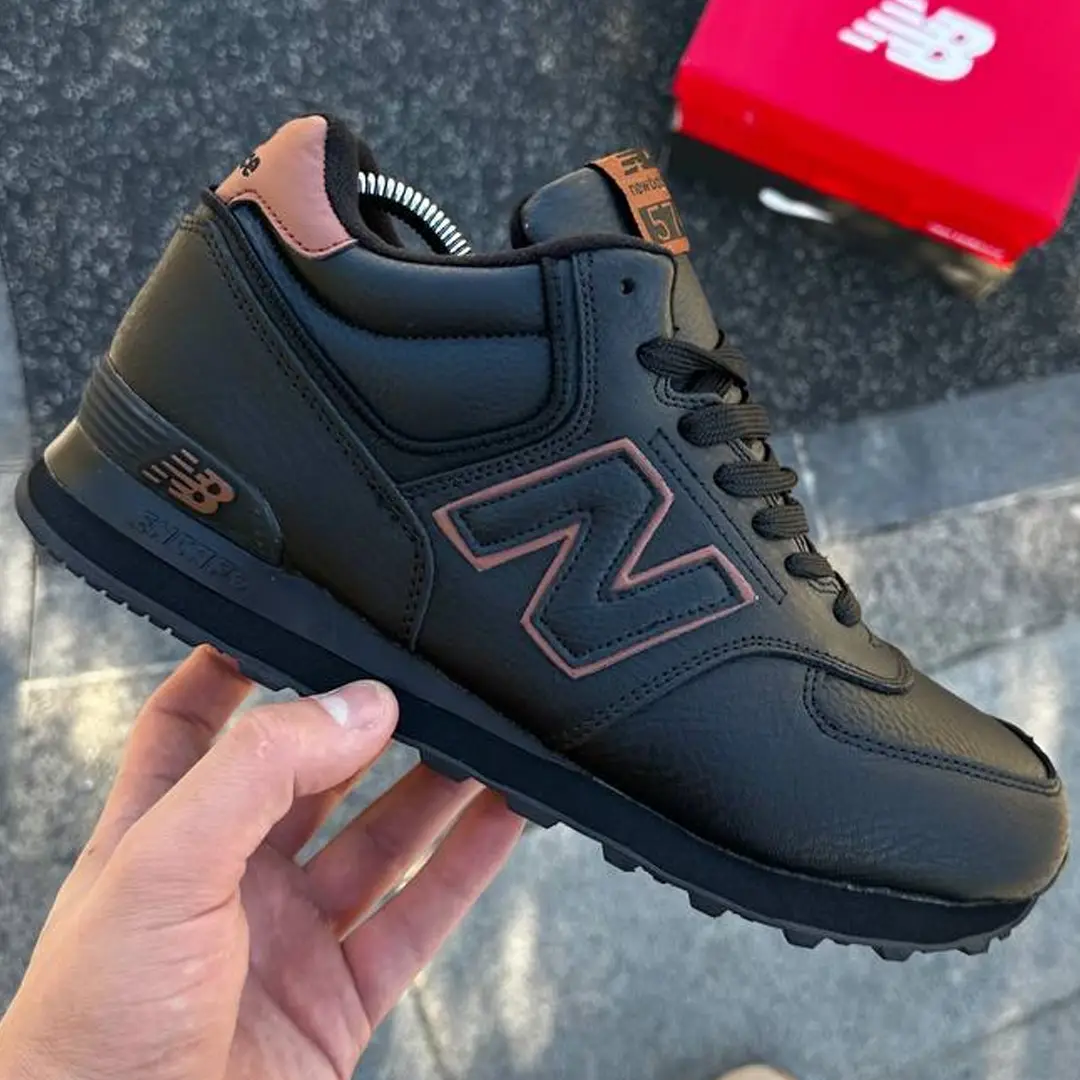 New Balance Mid чорні шкіра