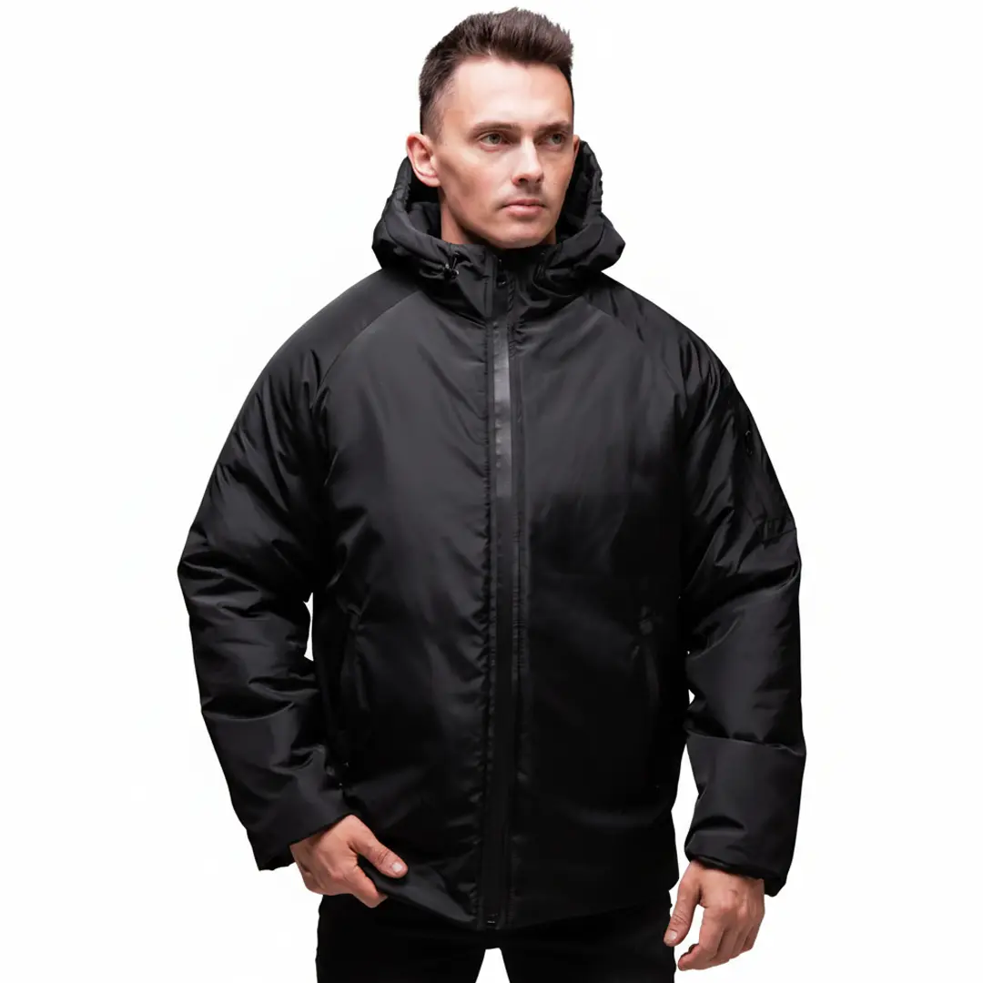 зимова куртка з капюшоном (чорна)