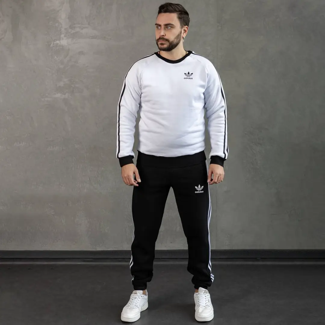 Чоловічий зимовий спортивний костюм adidas білий