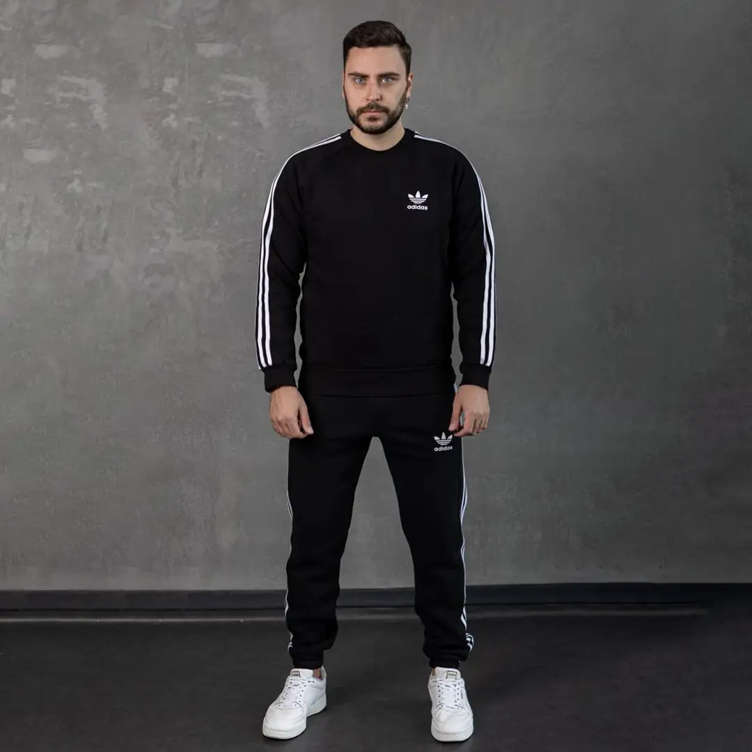 Чоловічий зимовий спортивний костюм adidas чорні