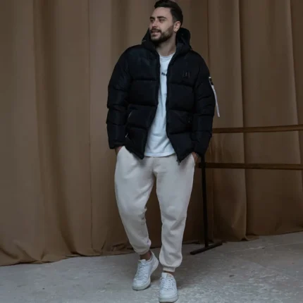 Зимові куртки Куртка чоловіча Stone Island (чорна) Орхідея