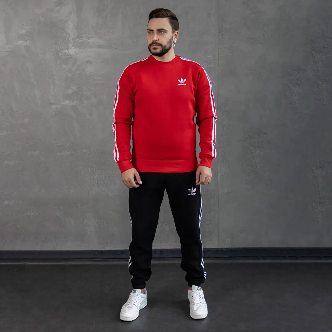 Жіночий зимовий спортивний костюм adidas червоний