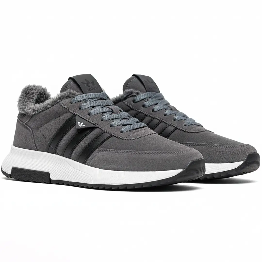 Зимові кросівки з хутром Adidas Winter (dark gray)