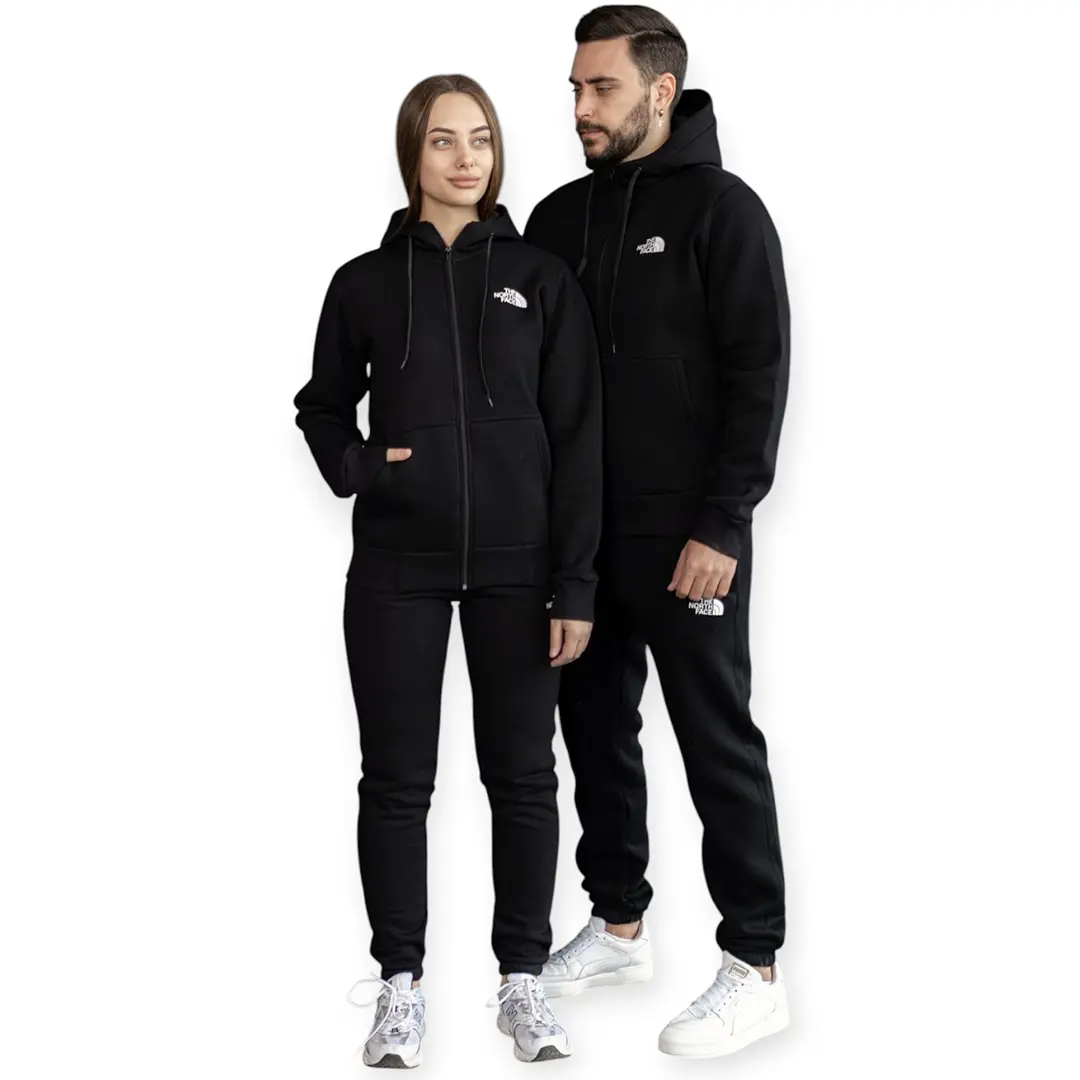 Утеплені спортивні костюми Зимовий спортивний костюм The North Face (чорний) Орхідея Утеплені спортивні костюми Зимовий спортивний костюм The North Face (чорний) Орхідея