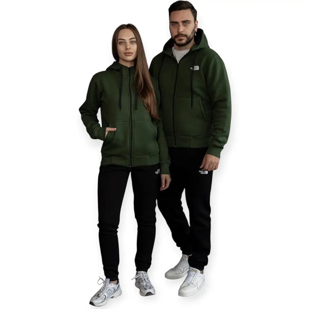 Утеплені спортивні костюми Зимовий спортивний костюм The North Face (хакі) Орхідея Утеплені спортивні костюми Зимовий спортивний костюм The North Face (хакі) Орхідея