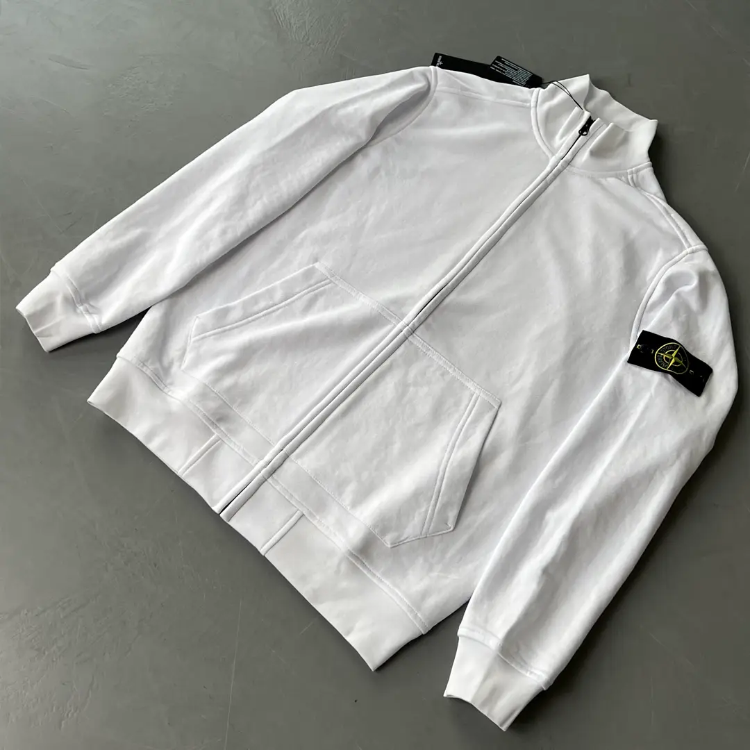 Олімпійка FULL ZIP SWEATSHIRT STONE ISLAND біла