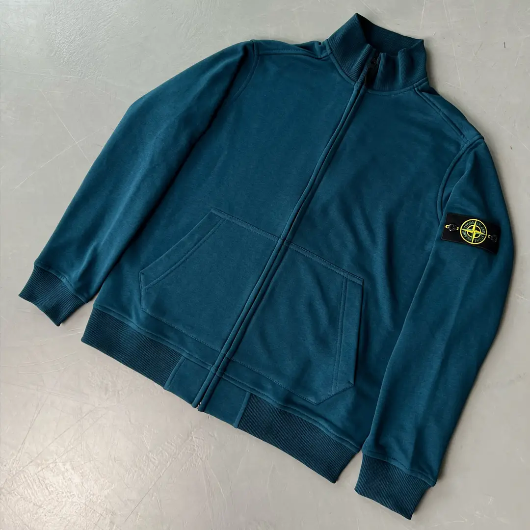 Олімпійка FULL ZIP SWEATSHIRT STONE ISLAND бірюзова