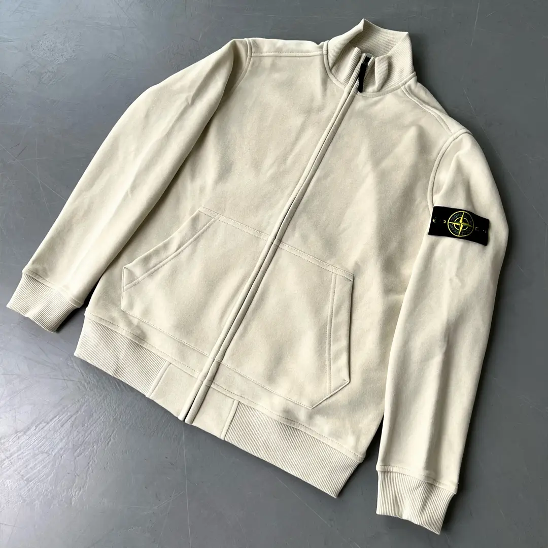 Олімпійка FULL ZIP SWEATSHIRT STONE ISLAND кремова