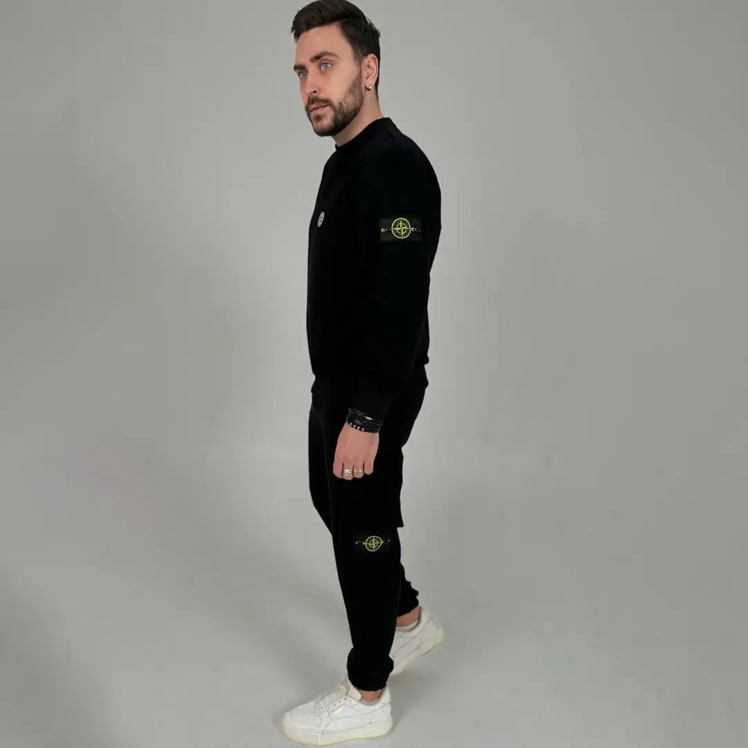 Чоловічий спортивний костюм Stone Island чорний