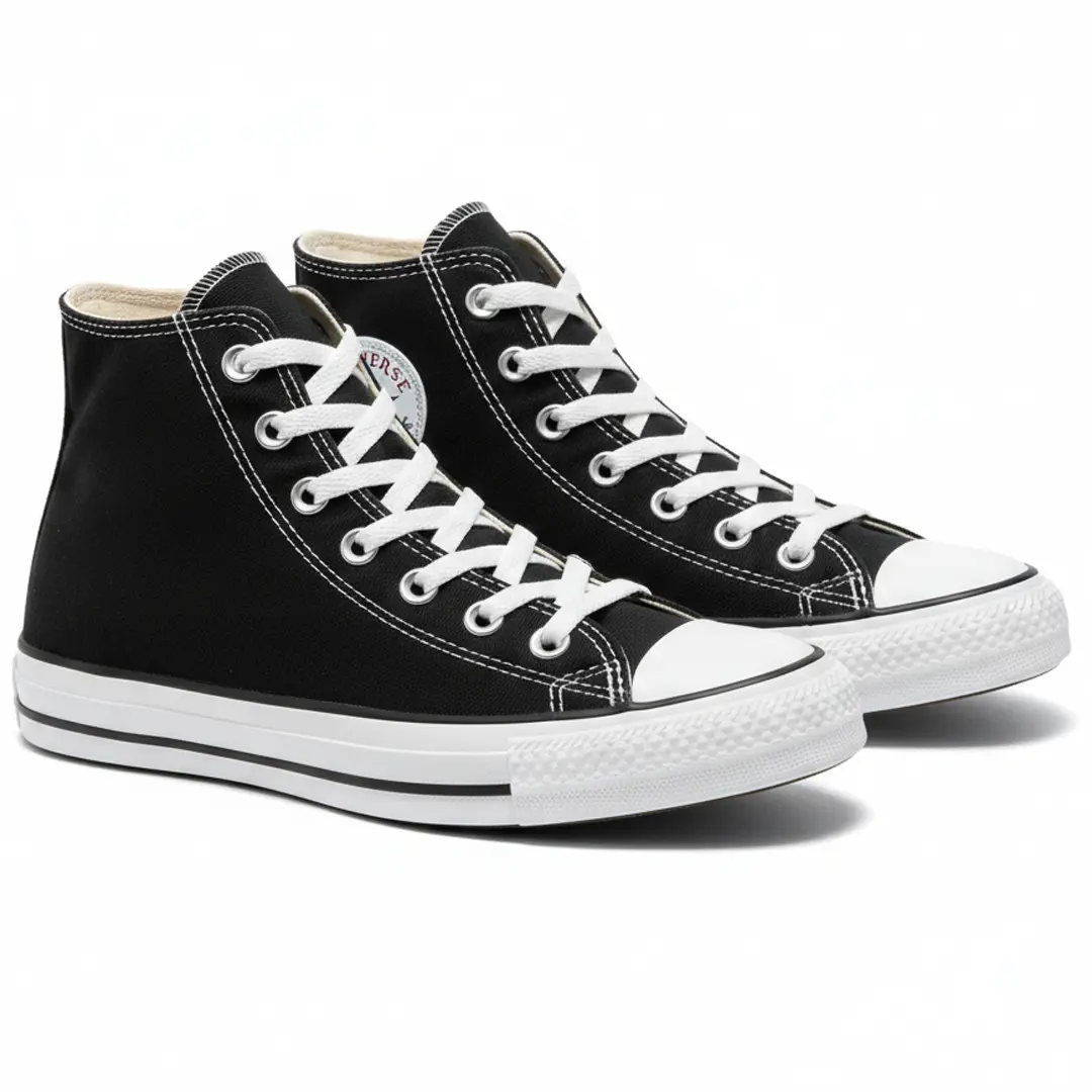 Кеди Converse All Star чорно біле лого