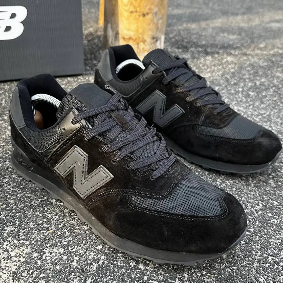 New Balance Classic all black замша