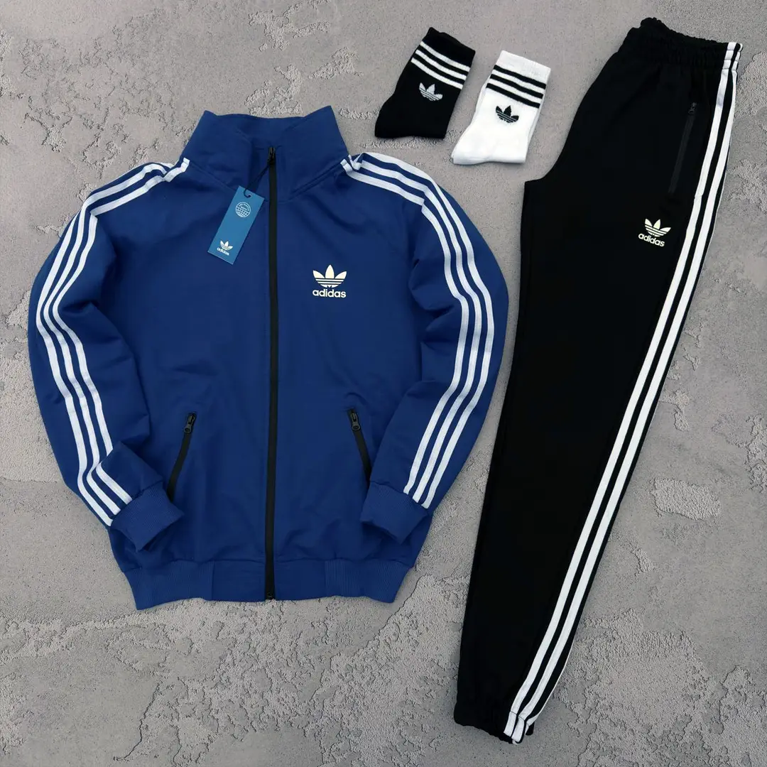 Костюм Adidas кофта штани синьо чорний