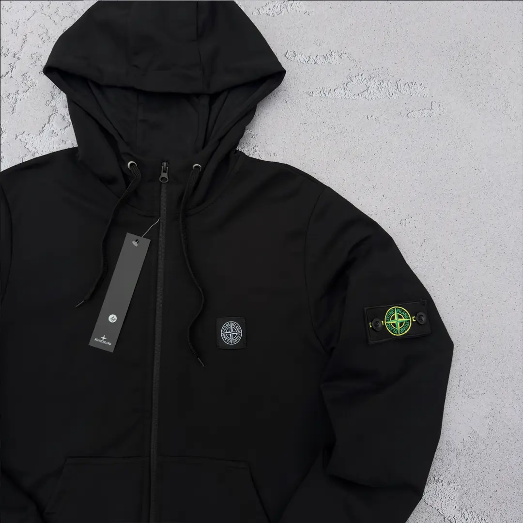 Костюм STONE ISLAND зіп худі штани чорний