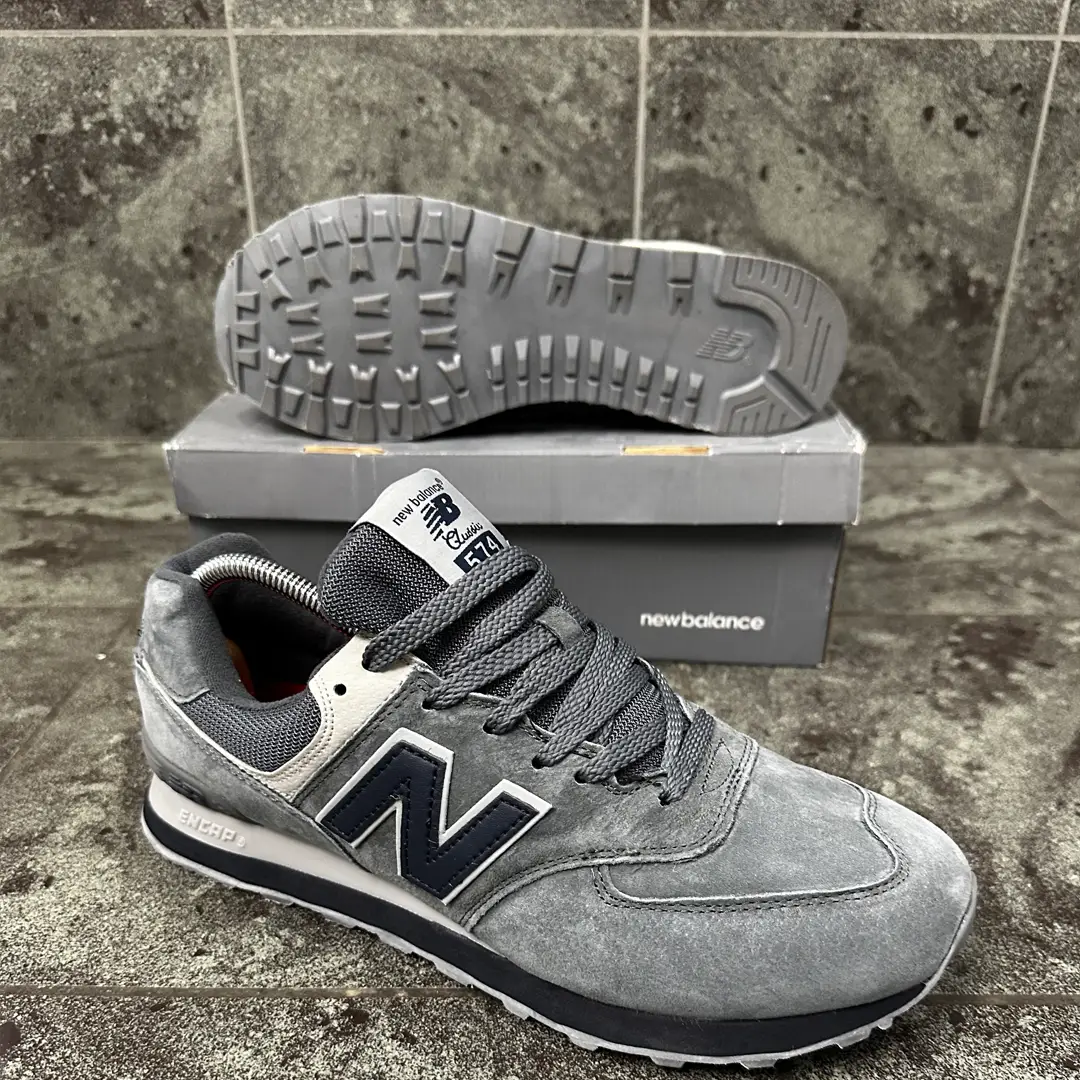 Кросівки New Balance Classic gray x blue замша