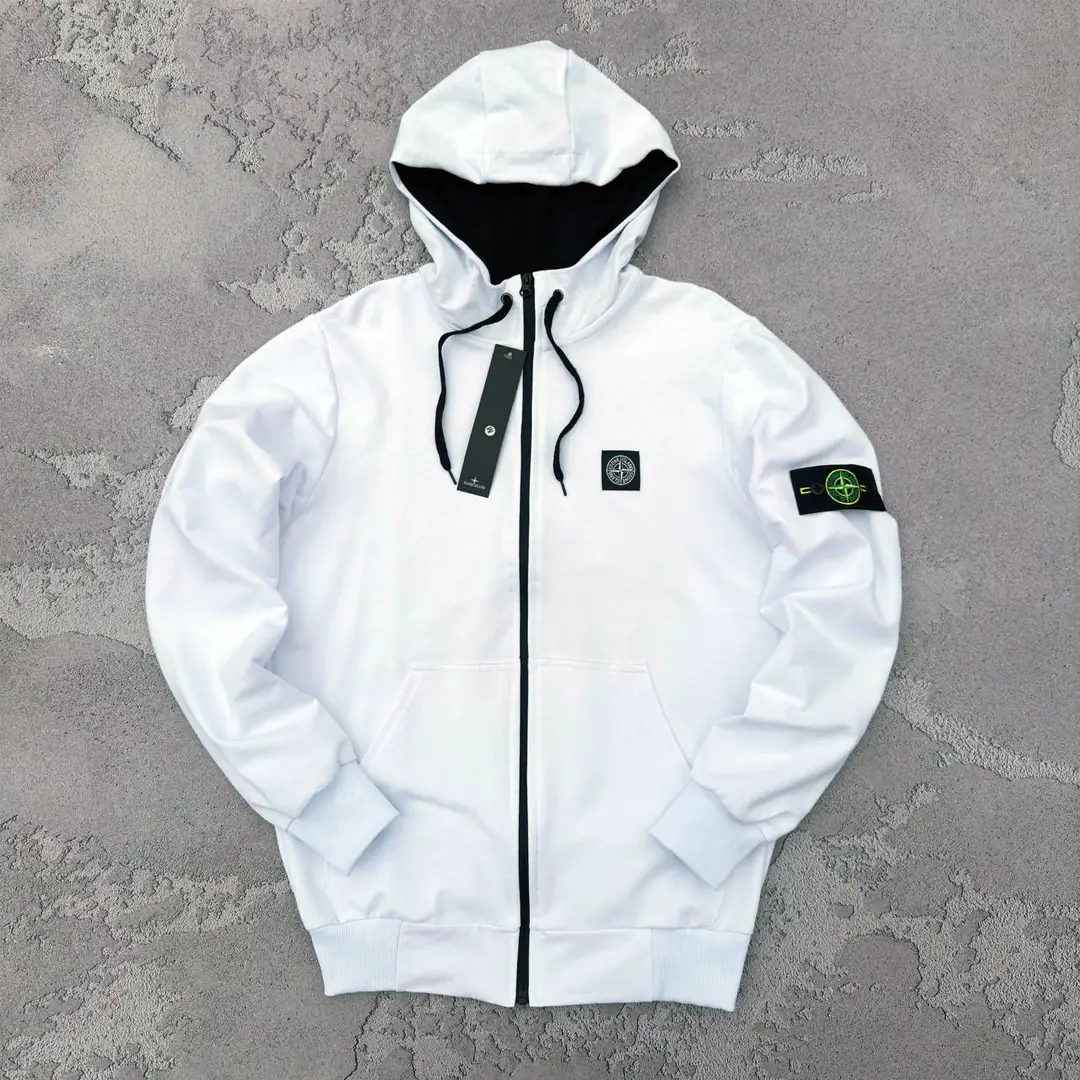 Зіп худі Stone Island білий