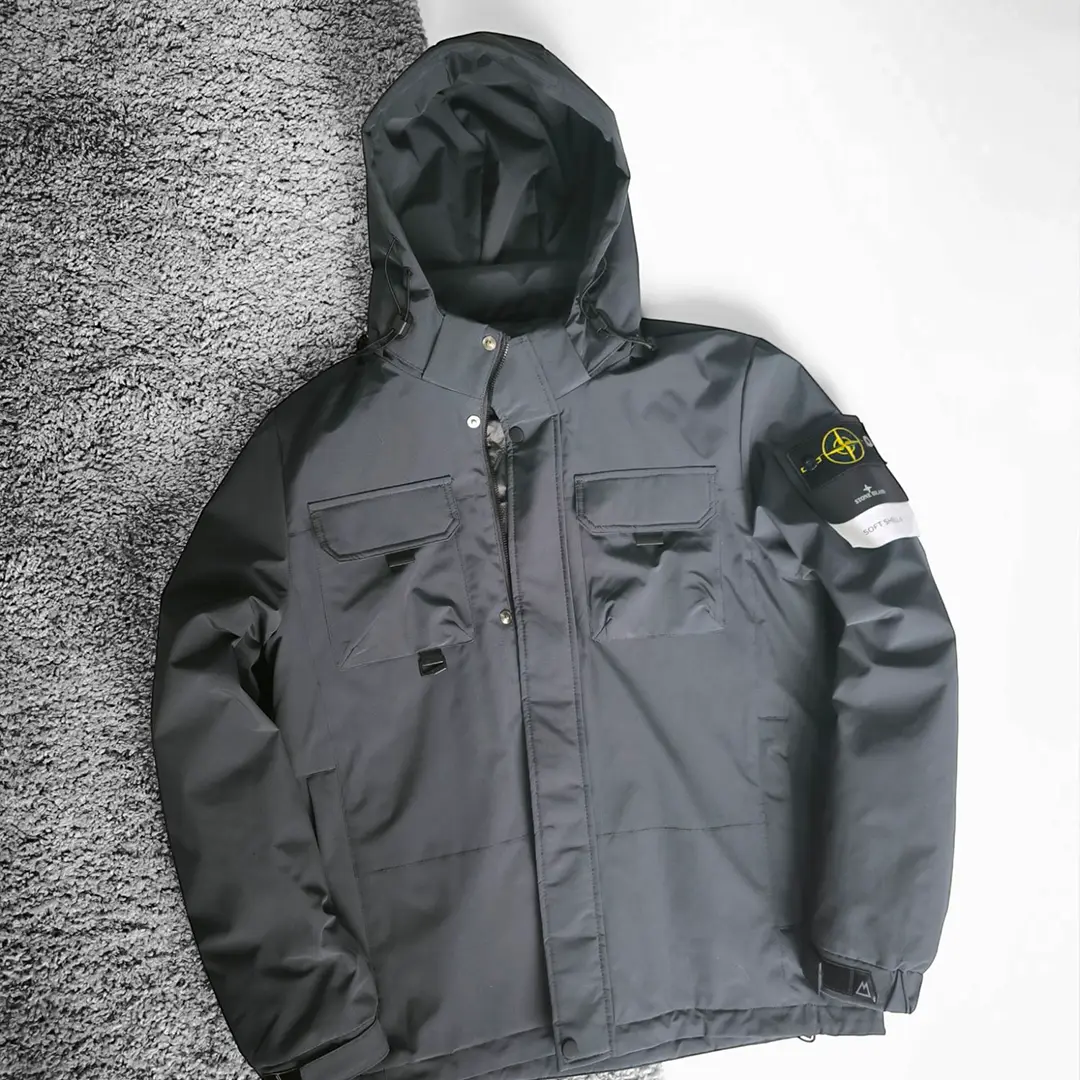 Чоловіча весняна куртка Stone Island графіт