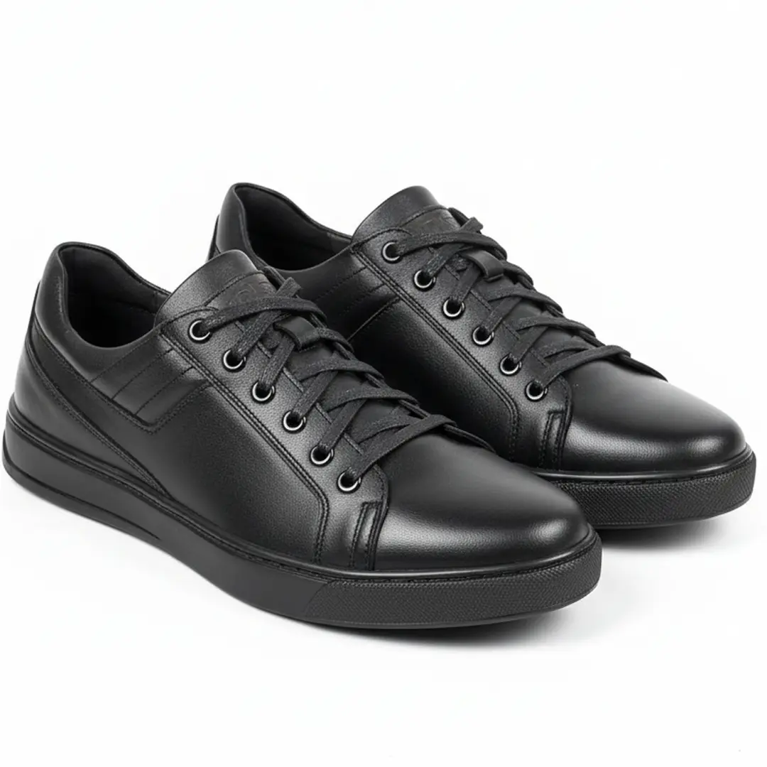 Чоловічі шкіряні напівчеревики Tsevo (CV ) чорні