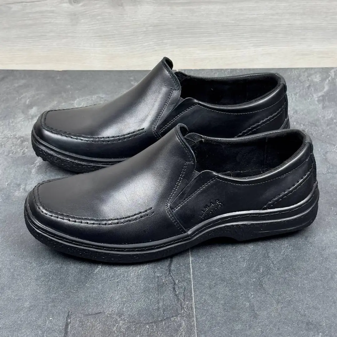 Чоловічі шкіряні туфлі ( рез) чорні