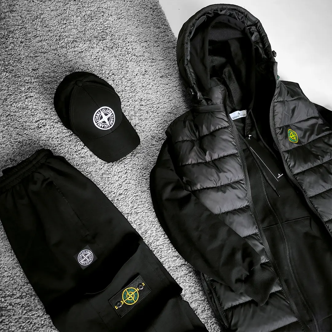 Sale Чоловічий набір Stone Island: спортивний костюм + жилетка Магазин Орхідея Набір