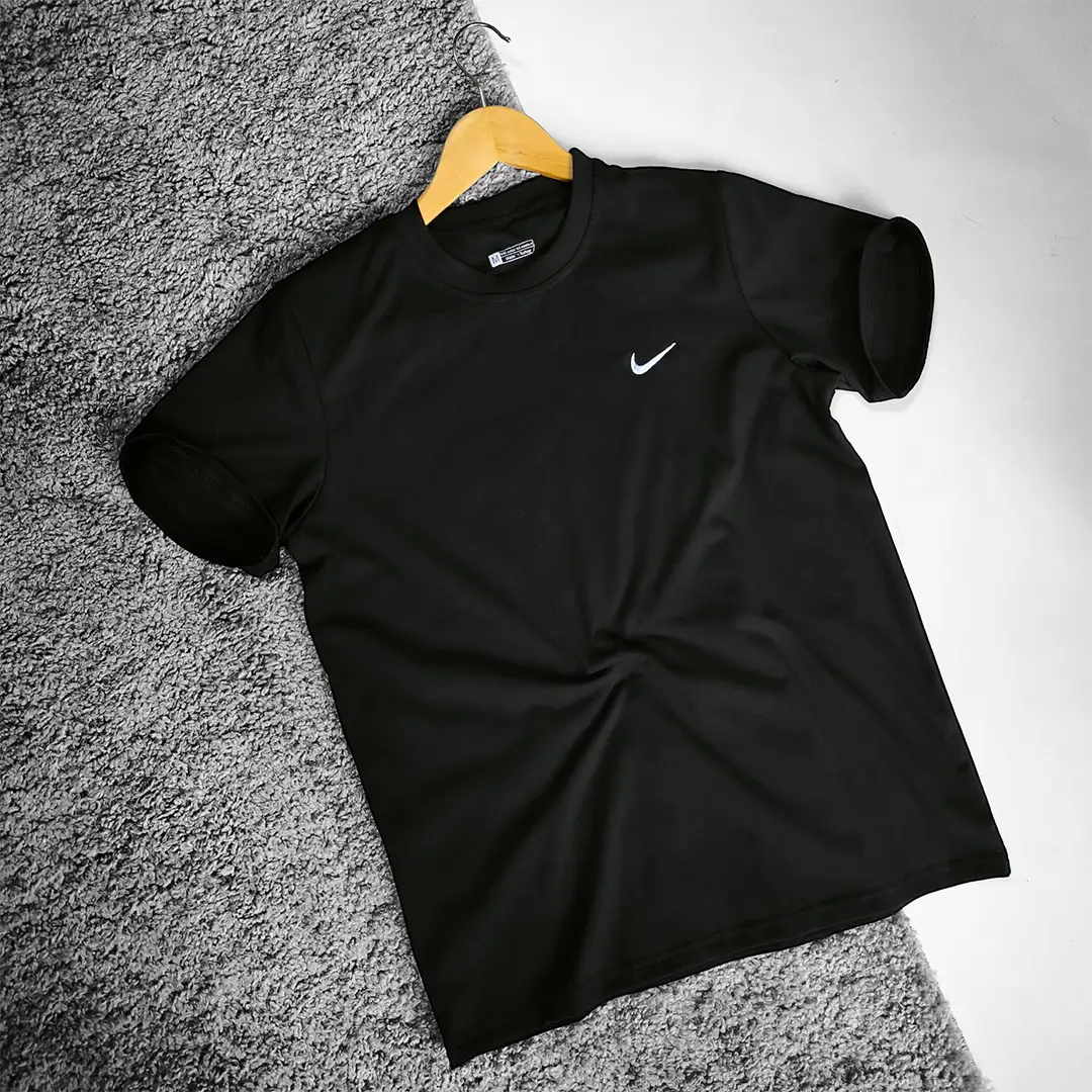 Спортивний одяг Чоловічий комплект Nike: штани + футболка (чорна) Магазин Орхідея Чоловіча футболка Nike чорна (ТОП якість вишивка)