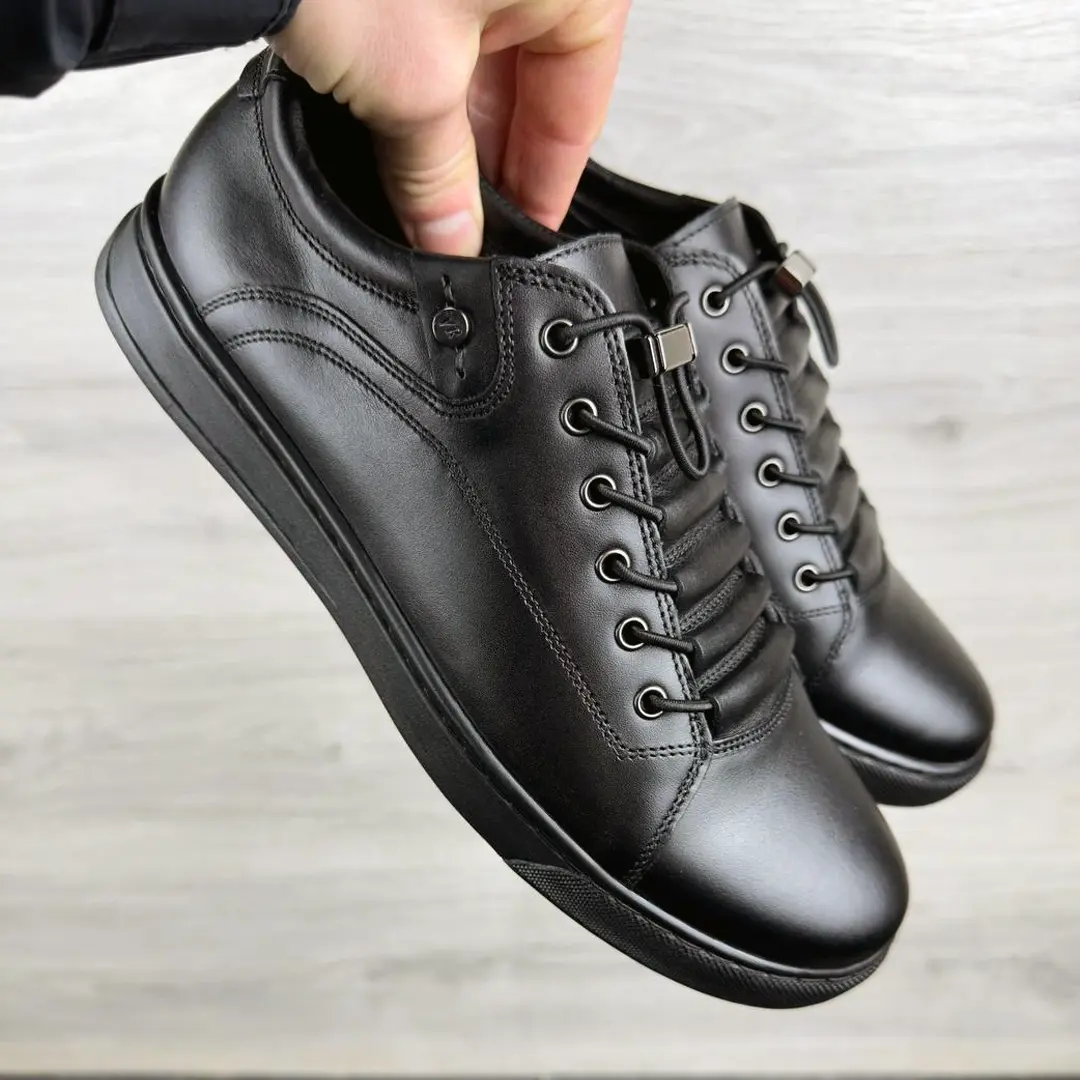 Чоловічі шкіряні напівчеревики V (чорні)