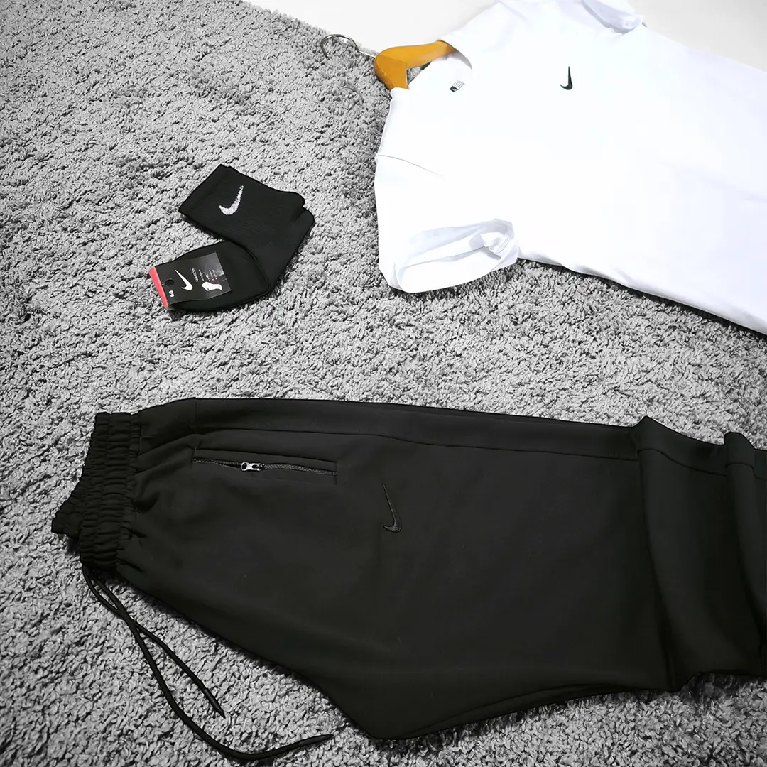 Спортивний одяг Чоловічий комплект Nike: штани + футболка (біла) Магазин Орхідея Nike штани + футболка (біла) лого вишивка