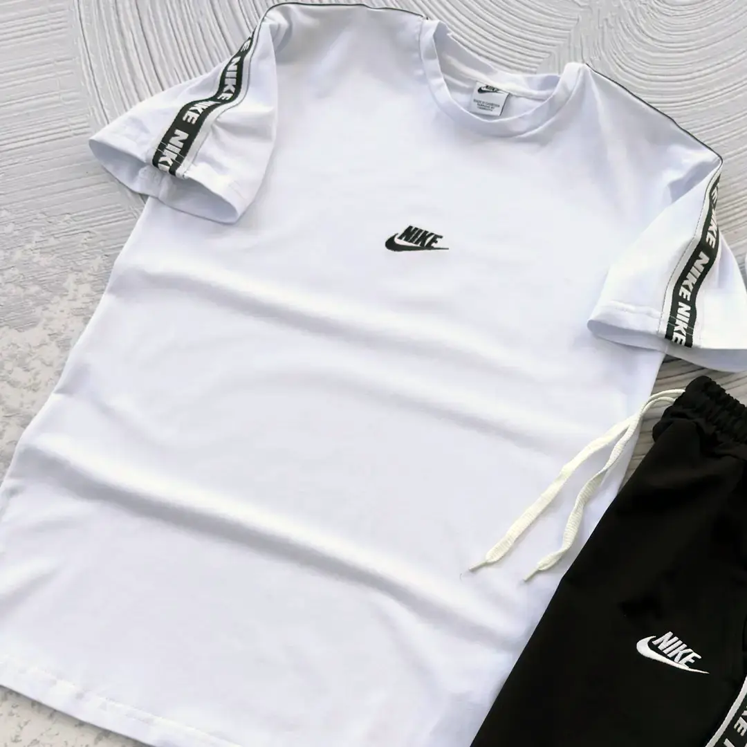 Футболка Nike лампас (біла)
