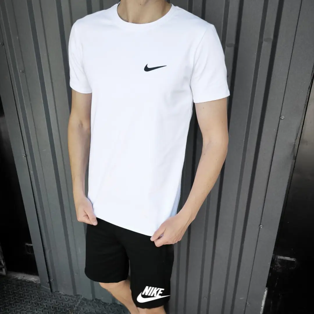 Літній комплект Літній чоловічий комплект Nike (футболка + шорти) Магазин Орхідея Літній чоловічий комплект Nike (футболка + шорти)