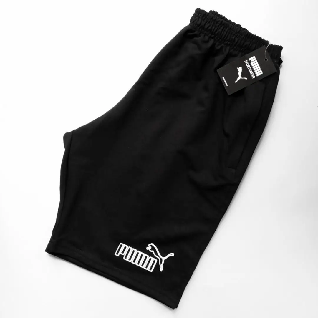 Літній комплект Чоловічий комплект Puma (футболка біла + шорти) Магазин Орхідея Чоловічий комплект Puma (футболка + шорти) чорний