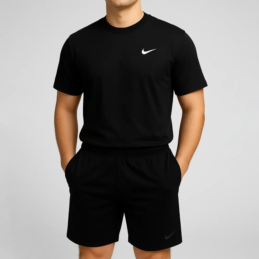 Літній комплект Літній чоловічий комплект Nike (футболка + шорти) Магазин Орхідея Літній чоловічий комплект Nike (футболка + шорти)