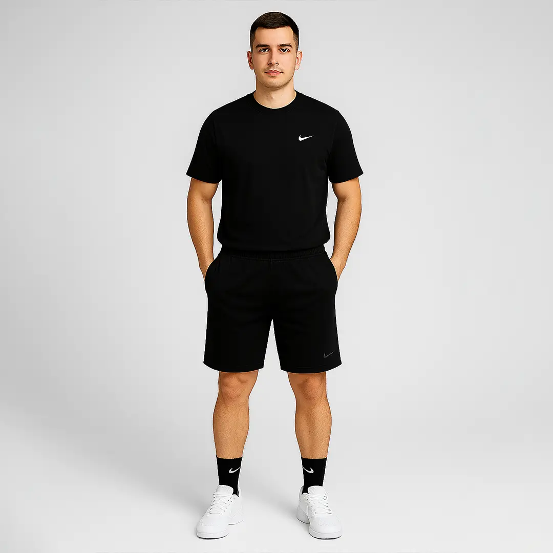 Літній комплект Літній чоловічий комплект Nike (футболка + шорти) Магазин Орхідея Літній чоловічий комплект Nike (футболка + шорти)
