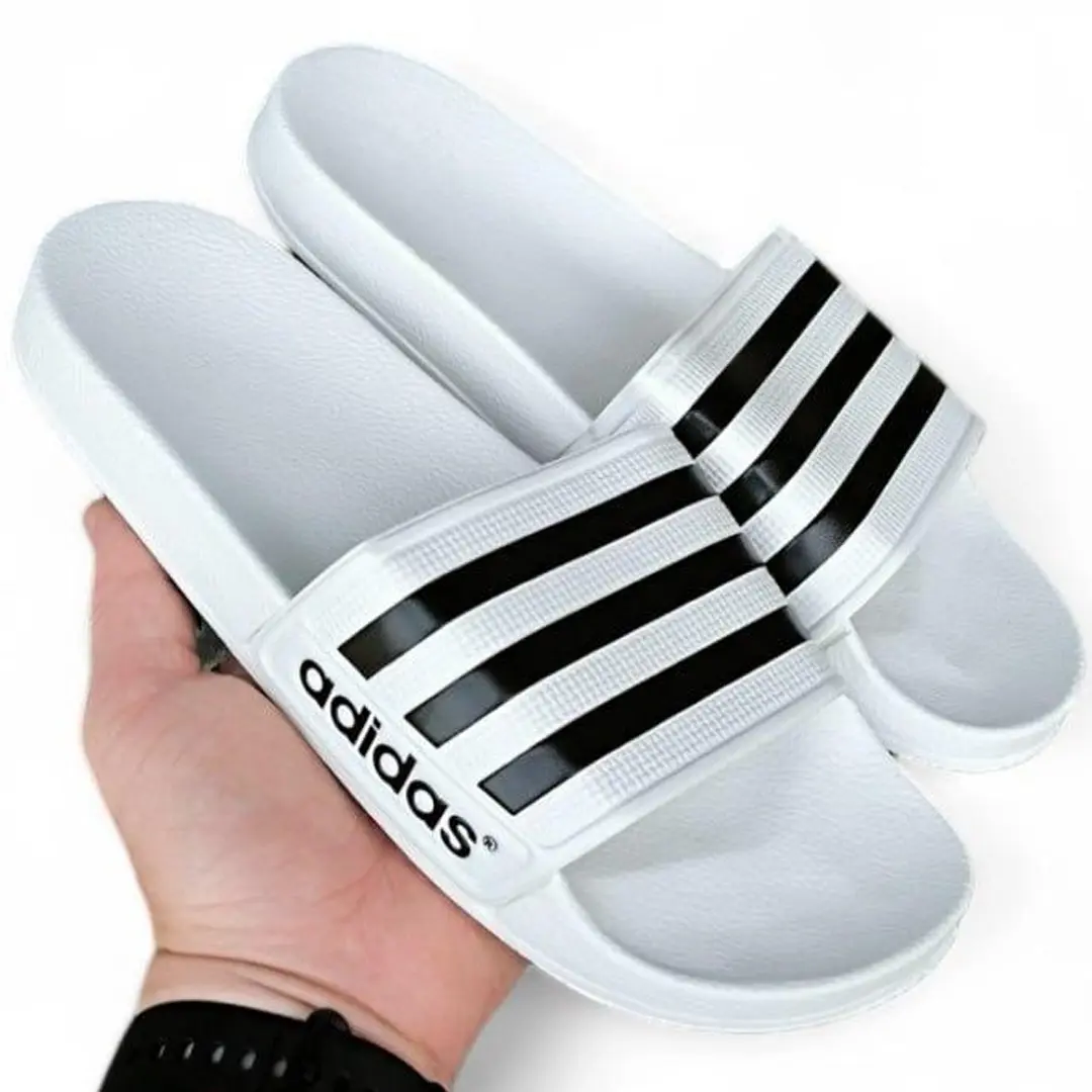 Спортивний одяг Чоловічі шльопанці Adidas (білі) Магазин Орхідея Жіночі шльопанці Adidas (білі)