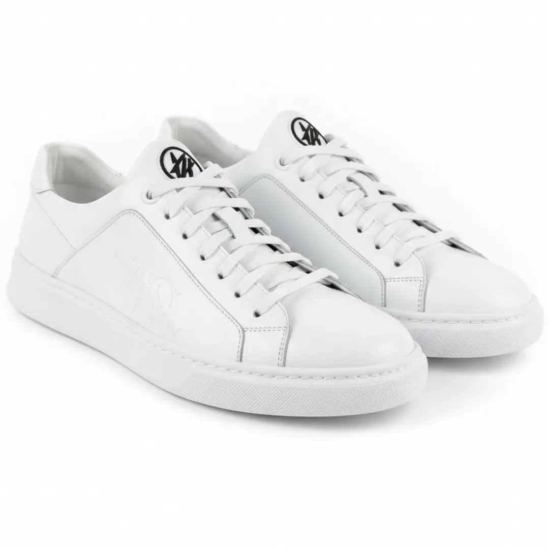 Чоловічі шкіряні напівчеревики Tsevo (білі)