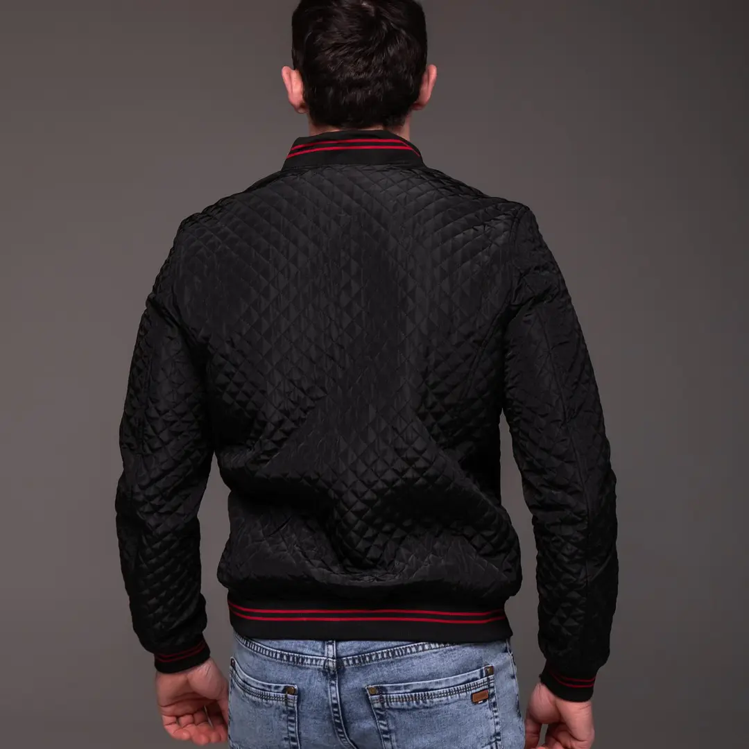 Демісезонний бомбер стьобаний Angel (чорний)