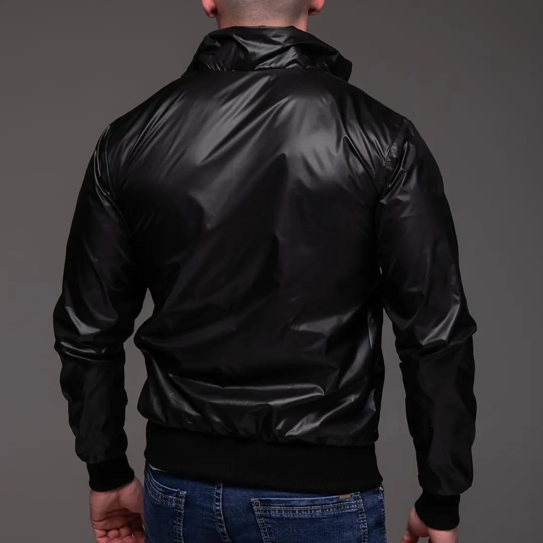 Чоловіча вітрівка без капюшона (чорна)