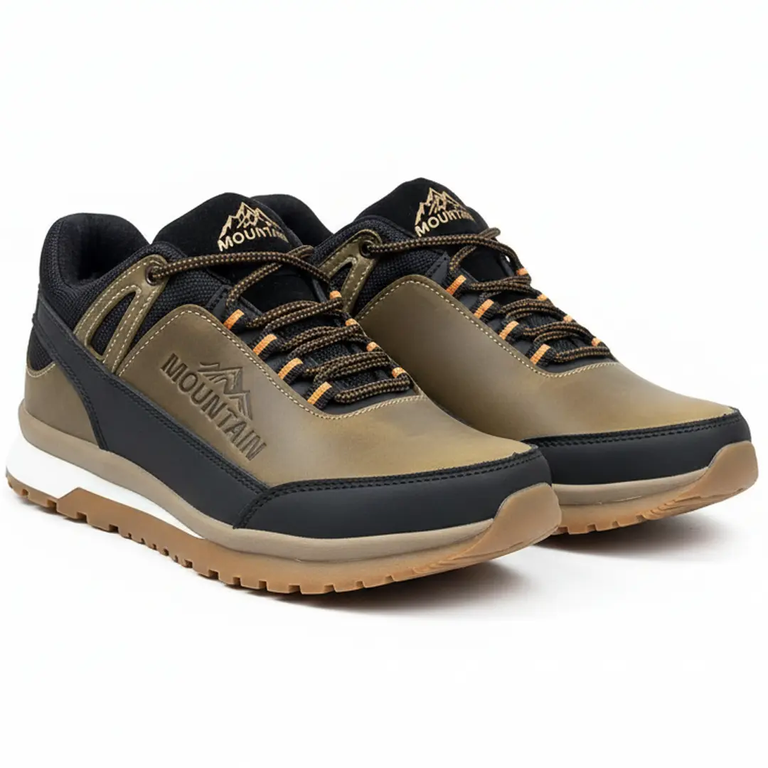 Чоловічі шкіряні зимові черевики М (оливкові)