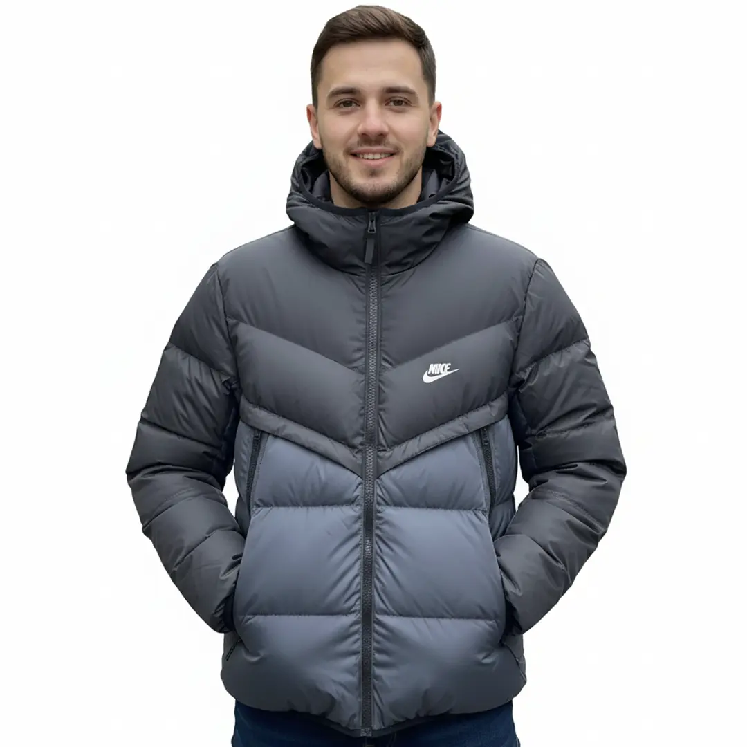 Чоловічий пуховик Nike Storm Fit (чорний з синім)