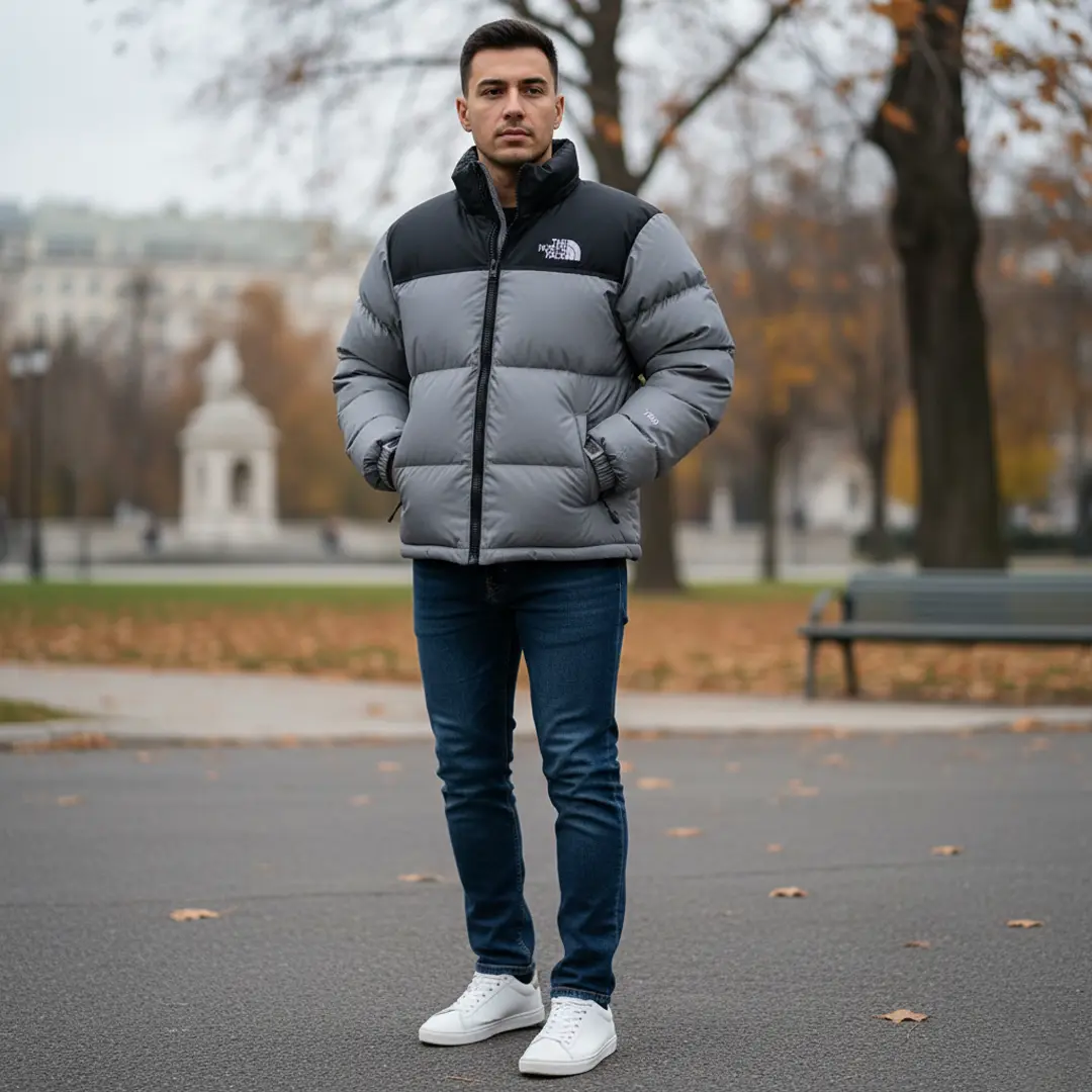 Чоловічий пуховик The North Face (рефлективний)