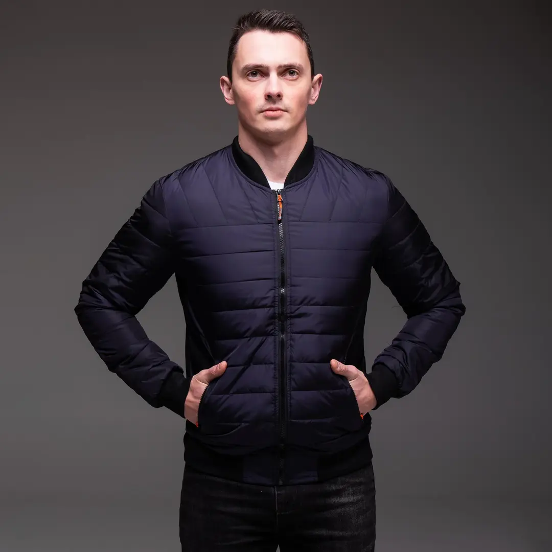 Демісезонний бомбер Road (синій)