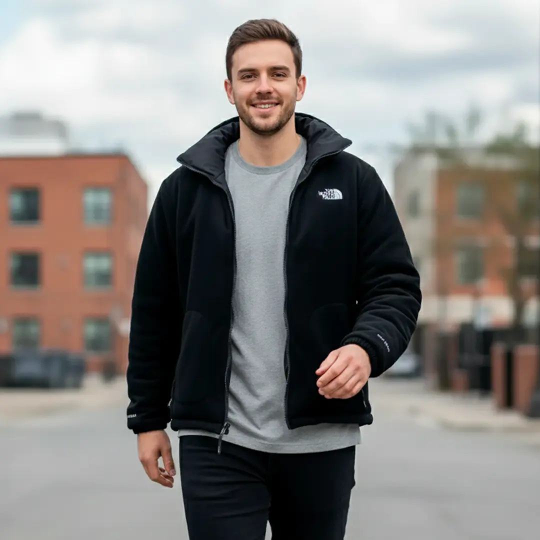 Двосторонній пуховик The North Face (чорний)