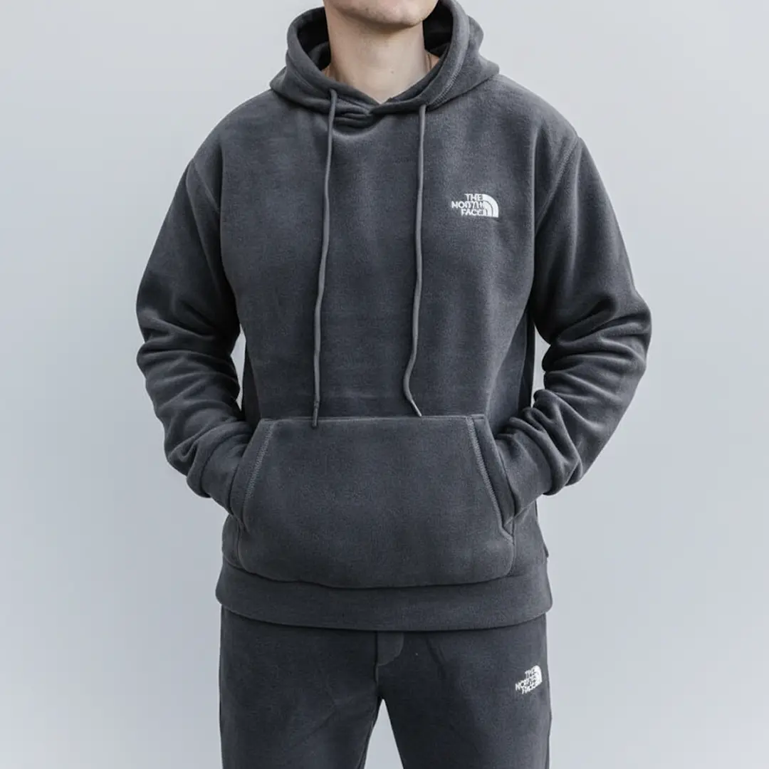 Флісовий спортивний костюм TNF (сірий)