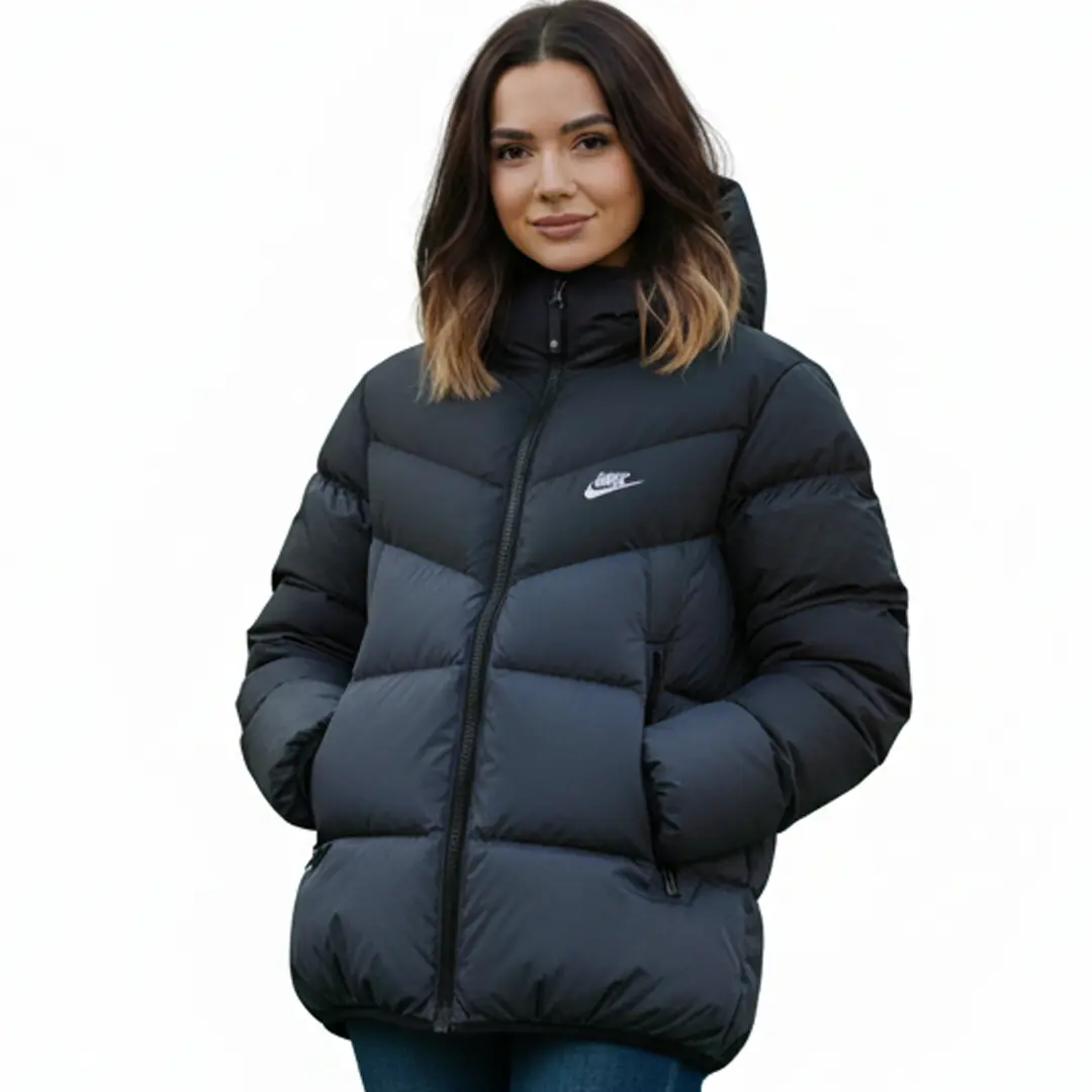 Жіночий пуховик Nike Storm Fit (чорний з синім)